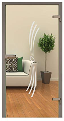 Glastür Aufkleber Tattoo Folie Glasdekor Fensterfolie Sichtschutz Wohnzimmer, Bad, Küche GDT003 Größenwahl (ca. 120cm x 23cm)