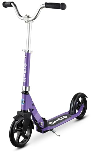 Micro Scooters | Cruiser Kinderscooter | Lenker verstellbar | leicht | faltbar | 6-12 Jahre | Jungen & Mädchen | Lila