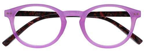 OPULIZE Zen Occhiali Da Lettura Lucente Rosa Viola Scuro Piccolo Uomo Donna Cerniere Molla R24-4 +1,00