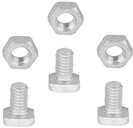 M6 Muttern und Bolzenset, 50 Stück, Käfigmuttern, CSK Bolzen, multifunktional, langlebig, Aluminium Muttern für Gewächshaus, Haus, Hof, Paneel Rack