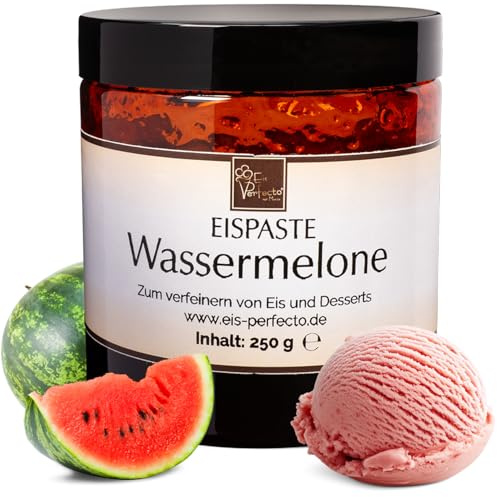 Wassermelone-Eispaste für fruchtiges aromatisches Eis » OHNE KÜNSTLICHE AROMASTOFFE » Auch zum Verfeinern von leckeren Desserts, Getränke und vielem mehr »Inhalt 250 g