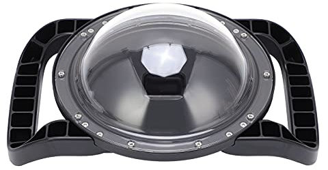 Unterwasser-Dome-Kameratasche, Dual-Handheld-Kamera-Tauchtasche Action-Kamera wasserdichte Tasche mit 180° Weitwinkel, für Sportkamera