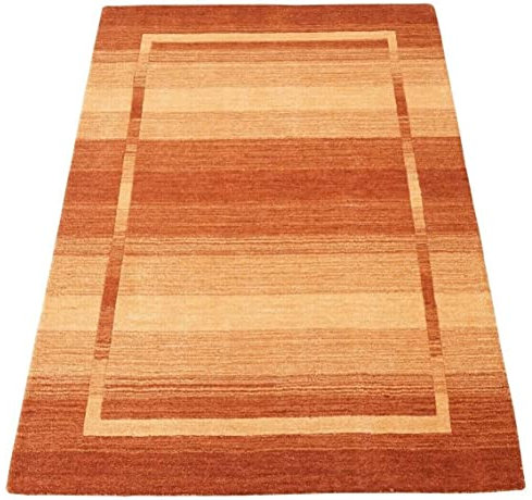 Teppich 100% Wolle 160X230 cm Orange Rot Orientteppich Handgetuftet HT331