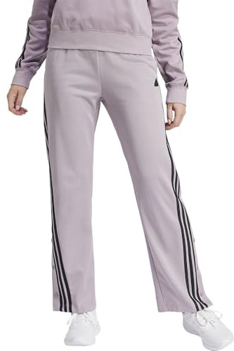 Adidas Mujer Iconic Wrapping 3-Stripes Snap Track Pants, preloved Fig/Black, S