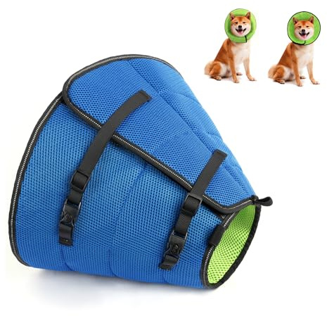 Dog Cone Soft Pet Recovery Collar, Pet Cone Pet Recovery Collar, Adjustable Dog Cone Collar After Surgery for Medium Large Dogs (M)