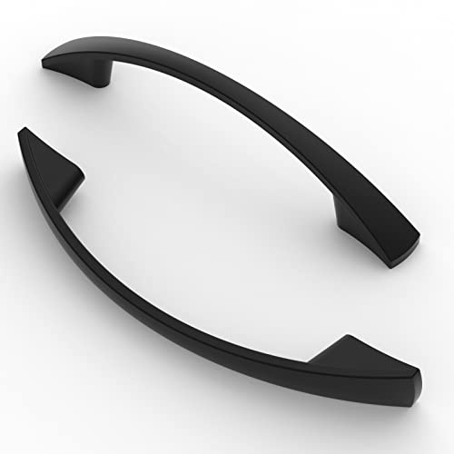 FURNIWARE 5 st möbelhandtag, hålavstånd 96 mm, skåpshandtag, kökshandtag, handtag, möbellådhandtag, mattsvart