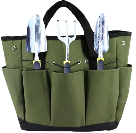 Generic Sac fourre-tout de jardin | Sac fourre-tout de jardinage avec poches et poignée, sac de rangement pour outils de jardin Oxford robuste sac de rangement pour genoux de jardin, sac de rangement