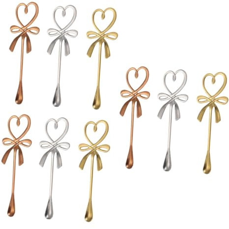 TOPBATHY 9 Stk Kaffeelöffel ice cream scoop spoon set Babylöffel Nachtisch aus Edelstahl Tee Kaffeerührer Löffel mit Edelstahlgriff schmücken Starker Eisportionierer