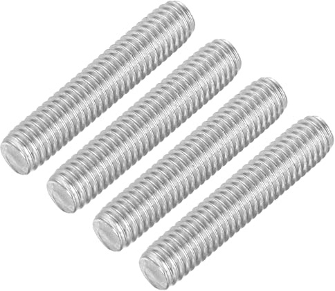 QUARKZMAN 4 Stück Gewindestangen, M6 x 30mm, 304 Edelstahl, Gewindestab mit metrischem Vollgewinde, M6-1 Gewindestift für Möbel- und Maschinenmontage