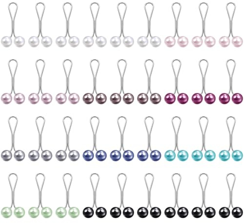 GEEHUA 36 Stück Women's Hijab Pins, Hijab Nadeln Hijab Kopftuch Clips Hijab Kleid Brosche Ausschnitt Verkleinern Hijab Magnet U Safety Pins für Hijab Schal Schalclips