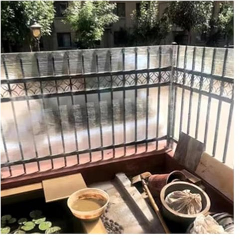 UHEKC Feuille Polycarbonate Panneaux de Toit Transparents Incassable, Plaque de Remplacement 0,8mm Tole Ondulee Transparente Anti-UV(0.6x2m)