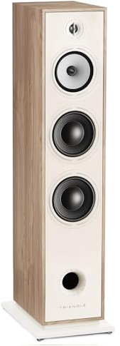 Triangle - BOREA BR10 Hi-Fi Floorstanding Speakers - Power handling 200W - Efficiency 92 dB/W/m - 21cm drivers - Versatile Music and Home Cinema - 245 x 1110 x 380 mm (Light Oak, Piece)