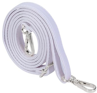 Blausky Verstellbarer PU Schultergurt,Schulterriemen aus Leder,Damen Taschengurte,Taschenband,Umhängetasche Taschenriemen,Damen Zubehör,für Taschen Handtaschen,Weiß+Silber,140cm x 24 mm