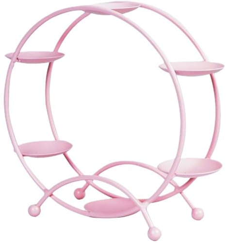 Vobumix Alzata per Cupcake con Ruota Panoramica, Porta Cupcake per Tea Party, Carrello per Caramelle, Vassoio Portata per Dessert, per Feste a Tema, Feste Fai Te