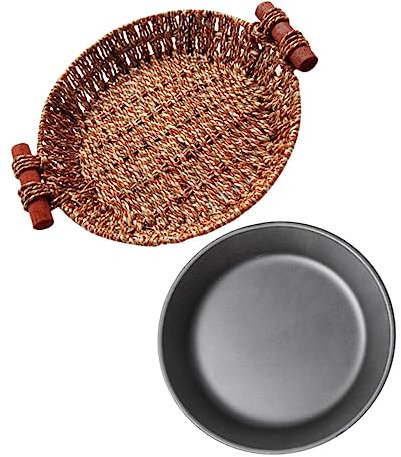 PRETYZOOM Sartén Para Bistec De Hierro Plato Para Servir Antiadherente y Fácil De Limpiar
