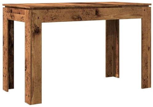 vidaXL Eettafel 120x60x76 cm bewerkt hout oud houtkleurig