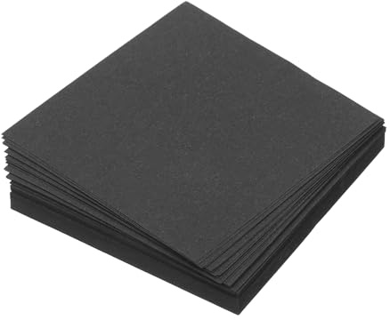 QUARKZMAN Origami Papier 5cm x 5cm 70 g/m² Schwarz 100 Blatt | Doppelseitiges Quadratisches Faltpapier Kleine Origami-Papierquadrate für Kunsthandwerk Projekt Geschenk Dekoration