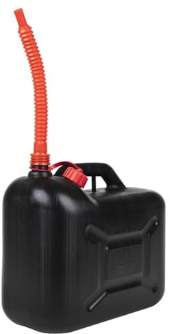 Juroupi Taniche Carburante Beccuccio Flessibile 3 pz Nere 20 L Plastica, tanica per Benzina, tanica per Diesel, tanica per Acqua, tanica per Benzina