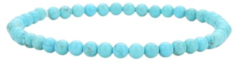 Handgjort armband med 4 mm pärlor – naturliga stenpärlor för yoga, mala och boho-stil – stretchigt armband för kvinnor och män, Eine Grösse, Sten, Ingen ädelsten