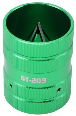 Escariador de tubos de metal para tubos de cobre y PVC, herramienta de desbarbado, herramientas de plomería, limpiador de tubos interiores/exteriores de 1/4” a 1-5/8”