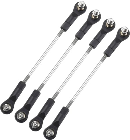 sourcing map 4Pc Adjustable Turnbuckles Camber Link 94-104mm Turnbuckle Rod | Steering Servo Linkage with M3 Ball Head Rod Ends for RC Car Replace Parts