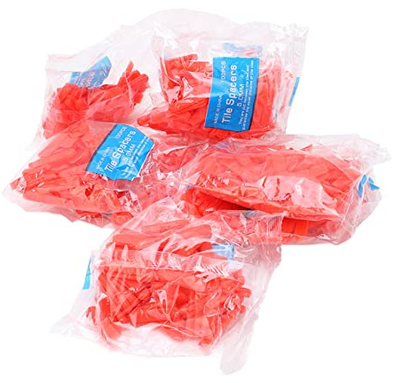 Distanziatori livellanti per piastrelle, 1000 cunei livellatori per piastrelle in plastica PE rossa per pietre naturali in marmo porcellanato ceramico