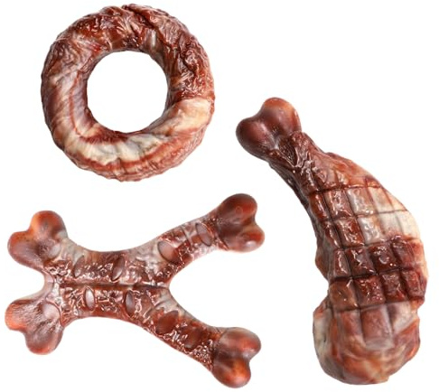 Genérico Wishbone Dog Chew Toy - Break Boredom Tough & Durable | for Aggressive Chewers for Dogs, Real Bacon Flavor