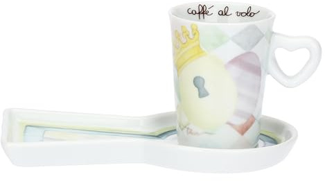 THUN - Tazzina espresso con vassoietto Incanto di Pasqua - Porcellana,tazzina/Tasse/cup 7,5x6 cm; piattino/Teller/saucer ⌀16,5 cm