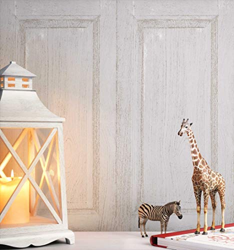 NEWROOM Kindertapete grau Holz Vertäfelung Kinder Vliestapete Vlies Holzpaneele Kindertapete Kinderzimmer Babytapete Babyzimmer Natur
