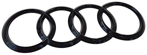 Audi 8V4853742AT94 Ringe EmblemLogo Aufkleber Black Edition, schwarz glänzend, nur für A3 (8V) Sportback
