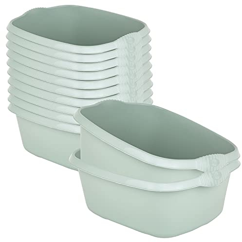 12x Schüssel Set grün 12L 39x32cm rechteckig Spülschüssel Kunststoff Spüle