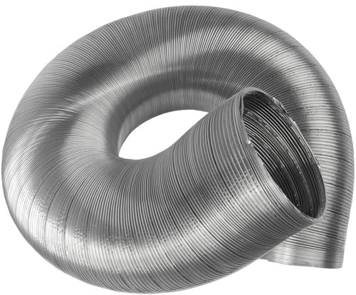Vent Systems Ø100 mm - 3 m / Ø4-10ft Round Flexible Aluminium Hose Pipe – Heavy Duty Air Duct Tube for Heating, Cooling, HVAC System, Air Conditioning, Dryer Vents, Exhaust and Ventilation
