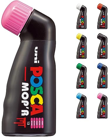 Posca Uni-Ball 183228 - Marcador Posca Mop'R Pcm-22, Punta De Sello Redonda 3 - 19 Mm, Rosa, 1 Ud, Forma Ergonómica