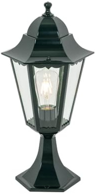 Qazqa classic-antique außen Sockelleuchte, Wegeleuchte, Sockellampe für den Garten - P45 - Grün, max. 60W, Geeignet für LED, 48cm, IP44, Rund