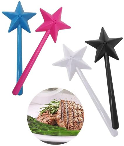 WideSmart Set di 8 Bacchette Magiche per Sale e Pepe,Saliera Bacchetta Magica,BacchettaMagica a Forma di Stella per La Cucina, Saliera e Pepiera da Tavola,per Cucina,Campeggio