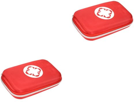 KOMBIUDA 2 Pièces Kit D'urgence Kit Trousse Médicale Pratique Trousse Médicale Portative De Premier Secours Rouge