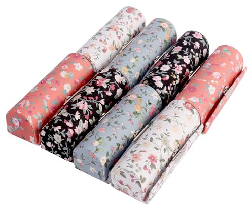 Lippenstift-Etui mit Spiegel, Reise-Lippenstift-Halter, Satin-Lippenstift-Hülle, kompatibel mit Rimmel London Lasting Finish Lippenstift Revlon Super Lustrous Lippenstift, 2, Traditionelles Chinesisch