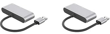 Tityvirnix 2 set USB 3.0 to VGA Adapter with Audio Output 1080P for Laptop PC Silver