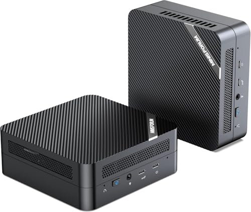 MINIS FORUM Mini PC UM773 Lite, AMD Ryzen 7 7735HS 8 Kerne skalierbar bis 4,75 GHz, Barebone-Version ohne RAM/SSD Mini-Desktop-Computer, BT, HDMI×2/USB 4 Port, RJ45 2,5G LAN, USB3.2×2