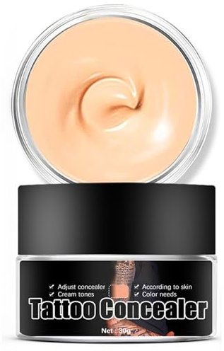 Correcteur de Tatouage, Anti-cernes Correcteur, Crème Cicatrice, Fond de Teint Couvrant Tatouage, Waterproof Maquillage Couvrent Crème Ensemble, 30g