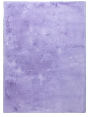 FRAAI | Home & Living Hochflor Teppich - Comfy Supreme Lila - 230x330 cm | Einfarbig - Klassik, Industrielle, Ländlich, Modern - Wohnzimmer, Schlafzimmer - Fellteppich