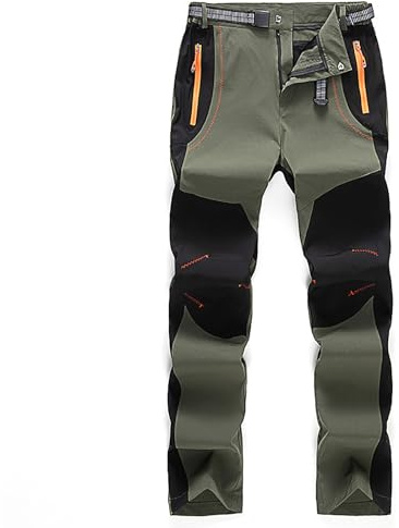 Fulidngzg Pantaloni Trekking Uomo Donna Softshell in Nylon Impermeabili Pantaloni Caccia Antivento Asciugatura Rapida Caldo Pantalone Cargo Baggy Tattici per Lavoro Montagna Caccia