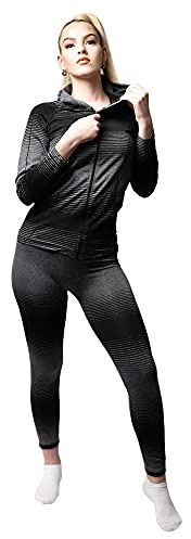 3PC Ladies Gym Suit Hooded TOP, Vest, Legging, Sport Yoga Workout Fitness WEAR