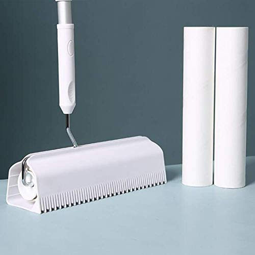 RANRANHOME Fusselrolle, Einziehbares Klebriges Haar Für Den Boden, Zerreißbare Klebrige Haartrommel-Enthaarungsrolle, Für Tierhaarentferner Und Haushaltsreinigungsstaub, 24-cm-Papierrolle,2