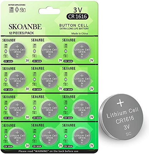 SKOANBE CR1616 1616 3V Lithium Battery-12PCS