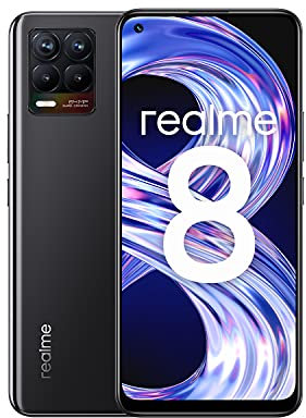 realme 8 - Smartphone Portable Débloqué 4G (Ecran : 6,4 - 128 Go/6 Go RAM - Double Sim - Android 11) Cyber Black