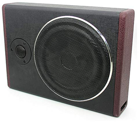 Caisson de basses actif 600 W pour voiture - Caisson de basses actif de 0 à 12 dB - Noir