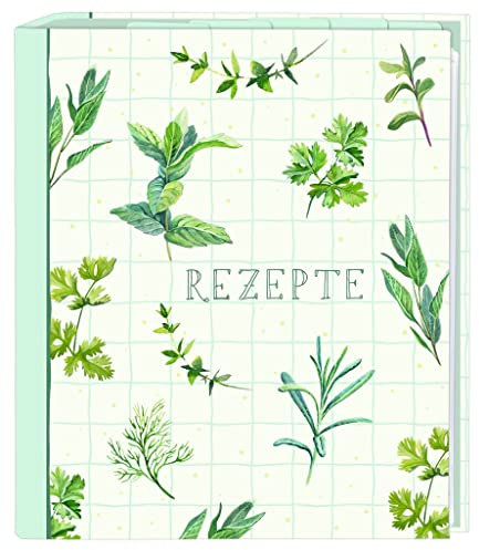 moses. Carpeta de recetas de cocina de hierbas en DIN A5, libro de recetas Cook & Style con 25 hojas de recetas y 5 bolsillos con pestañas, el libro de cocina y hornear individual para escribir uno