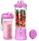 DoubleCare Mixer Smoothie Maker da 600 ml,ricaricabile,4000 mAh,design 3D a 6 lame e impermeabilità IP67,frullatore di succo USB con 2 modalità di miscelazione e motore da 270 W,mescolare facilmente