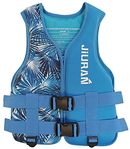 huraty Adjustable Swim Vest with Leg Straps Neoprene Impact Vest for Kayaking Boating Fishing Womens Mens Outdoor Jacket Swimsuit, Blue, Large